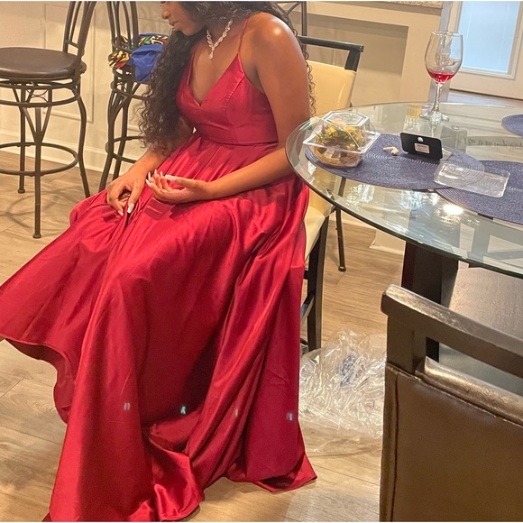 Dillards Dresses Burgundyred Prom Dress Poshmark